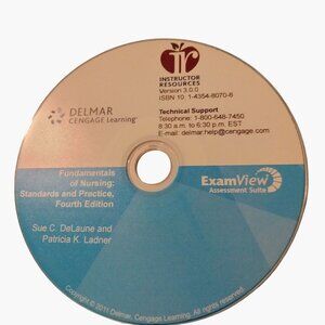 Exam View Instructor Resources CD Fundamentals Of Nursing Standards Practice